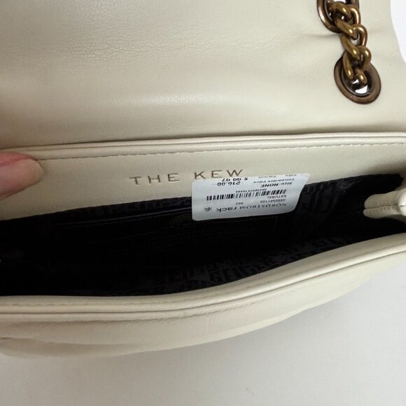 Kurt Geiger London The Kew Mini Shoulder Leather Bag Bone Ivory Gold Chain New - Picture 8 of 9